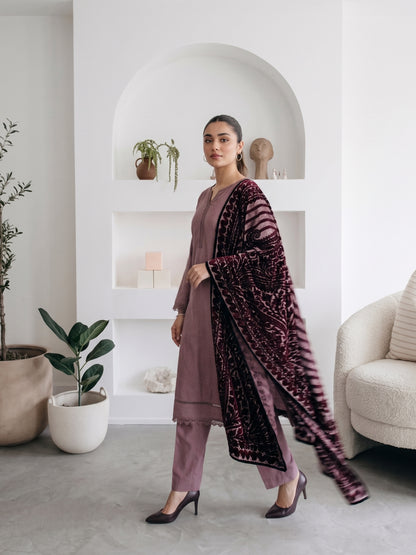 AERIS 3pcs Stitched Jacquard Dhanak [D-6746]