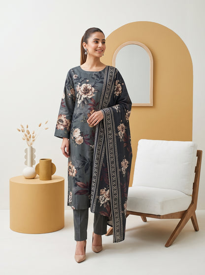 ZUNAIRA 3pcs Un-Stitched Printed Staple [D-6655]