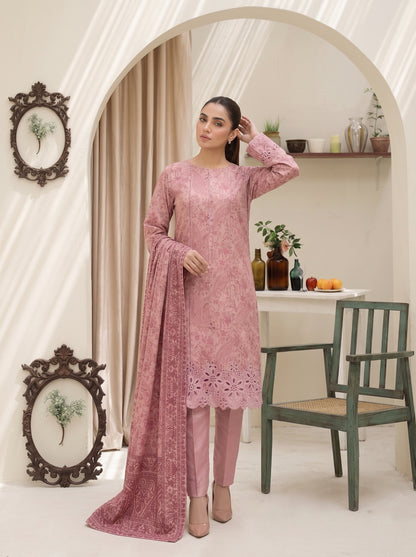 SAHAR 3pcs Un-Stitched Emb Viscose [D-6606]