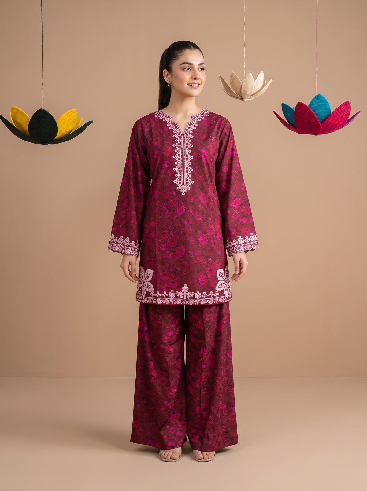 ASHA 2pcs Stitched Emb Staple [D-6232]
