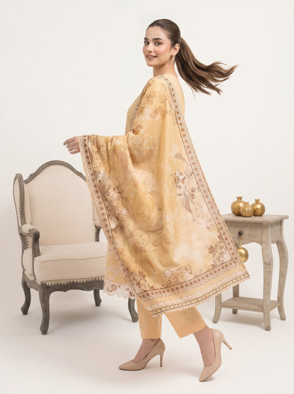 SOULAY 3pcs Un-Stitched Emb Viscose [D-6156]