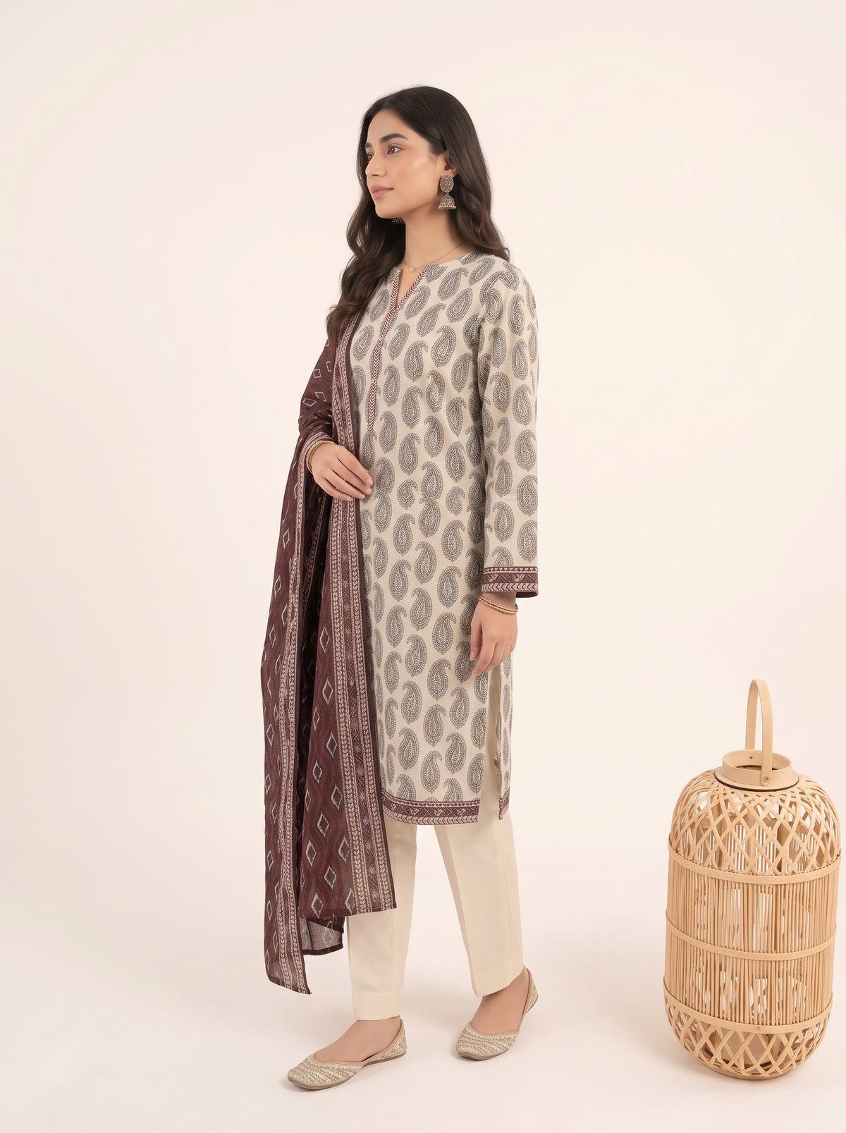 SILSILA 3pcs Un-Stitched Printed Khaddar [D-6288]