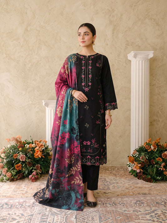 INARA 3pcs Un-Stitched Emb Viscose [D-6213]
