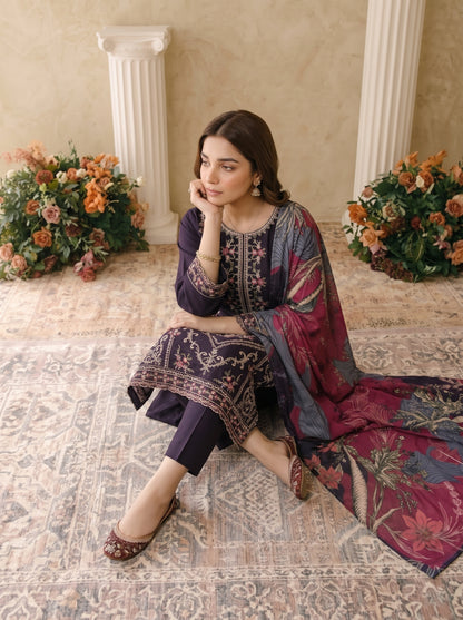 INARA 3pcs Un-Stitched Emb Viscose [D-6217]