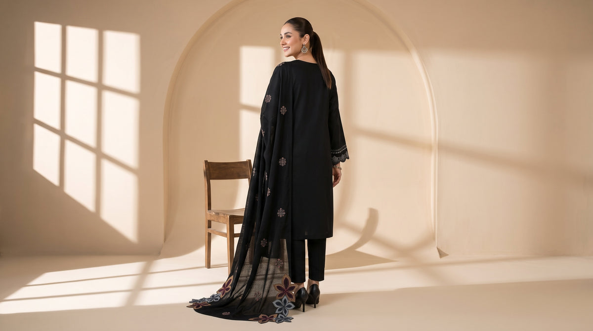 MARJAAN 3pcs Un-Stitched Emb Dhanak [D-5879]