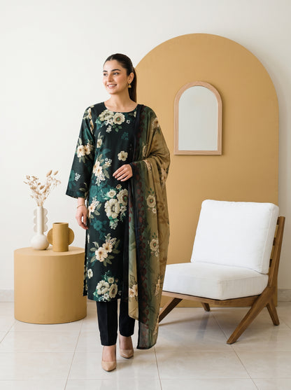 ZUNAIRA 3pcs Un-Stitched Printed Staple [D-6653]