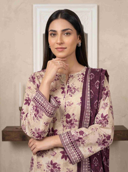 INAYA 3pcs Stitched Printed Lawn [D-5129]