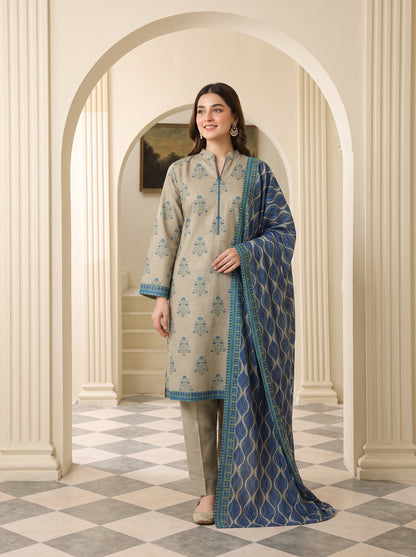 MAHRUKH 3pcs Stitched Printed Khaddar [D-6146]