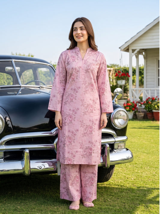 AURYN V-3 2pcs Stitched Printed Lawn [D-3219]