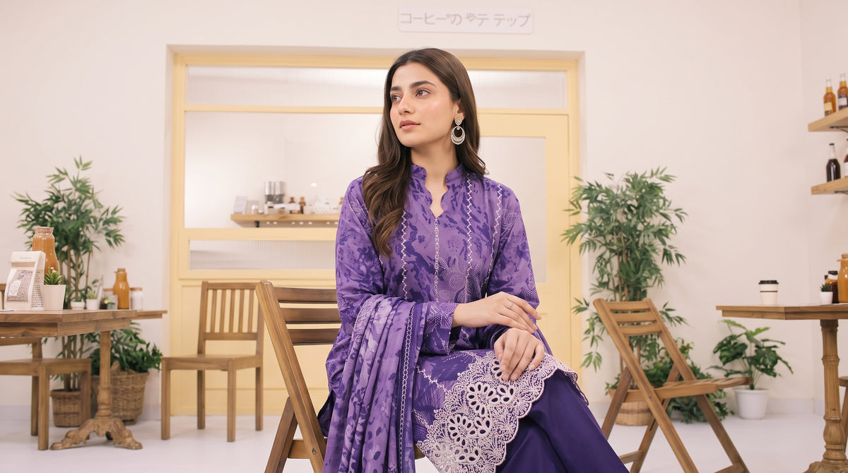 MIRAAS 3pcs Un-Stitched Emb Printed Staple [D-5929]