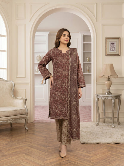MARIUM 3pcs Un-Stitched Emb Printed Lawn [D-4145]