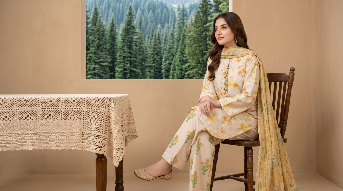 HAYAL V1 Stitched Emb Printed Lawn [D-4519]