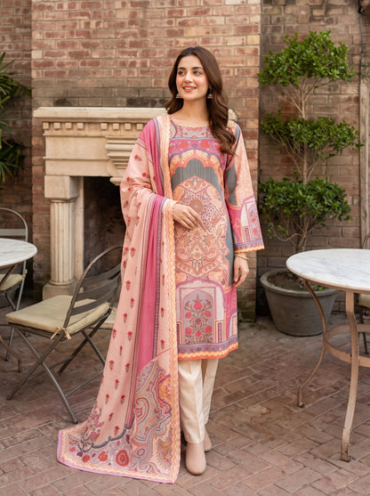 AYEZAH 3pcs Un-Stitched Print Viscose [D-03]