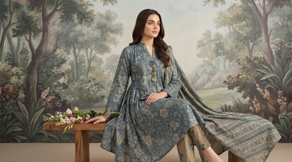 HAYAL V1 Stitched Emb Printed Lawn [D-4520]
