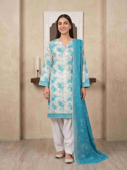INAYA 3pcs Stitched Printed Lawn [D-5122]