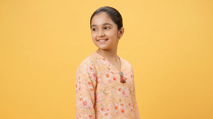 LITTLE TWIRLS 2pcs Stitched Printed Cotton [D-5598]