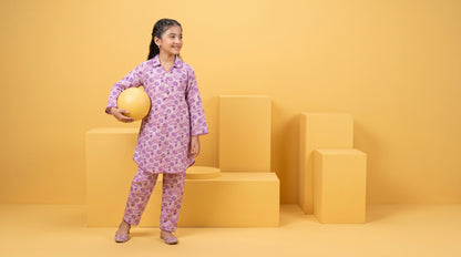 LITTLE TWIRLS 2pcs Stitched Printed Cotton [D-5502]