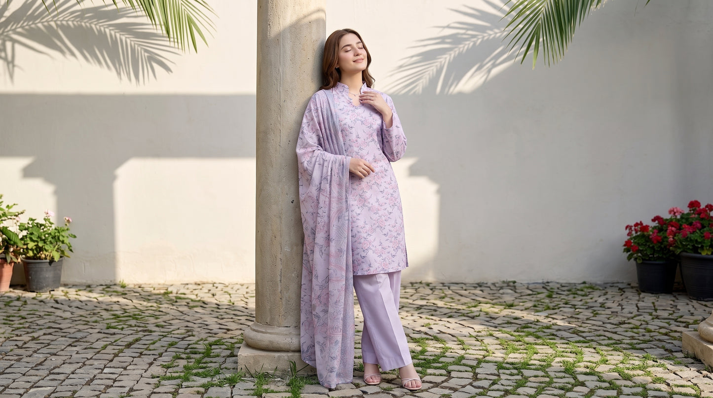 ZARNAB 3pcs Un-Stitched Printed Lawn [D-5443]
