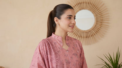 QAINAAT V1 3pcs Un-Stitched Emb Dhanak [D-6561]