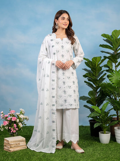 SOFIA 3pcs Un-Stitched Emb Cambric [D-4896]