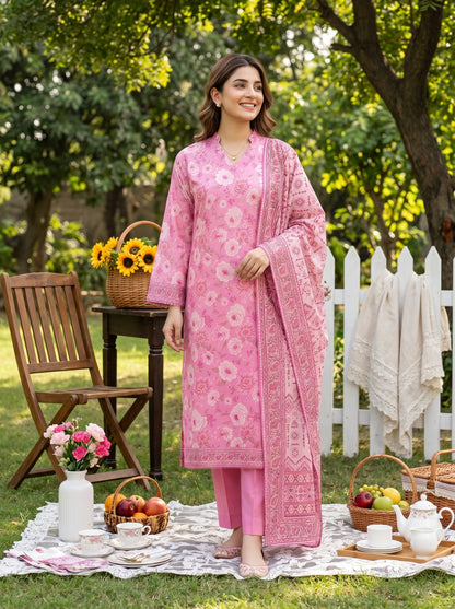 Mirage Stitched Digital Printed Lawn [D-4166]