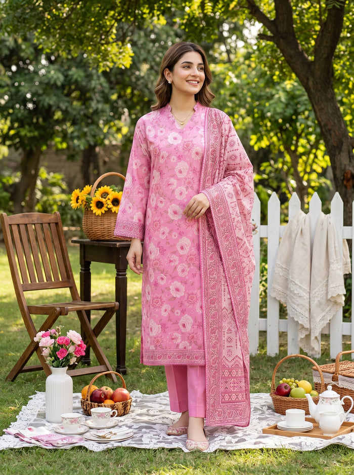 Mirage Stitched Digital Printed Lawn [D-4166]