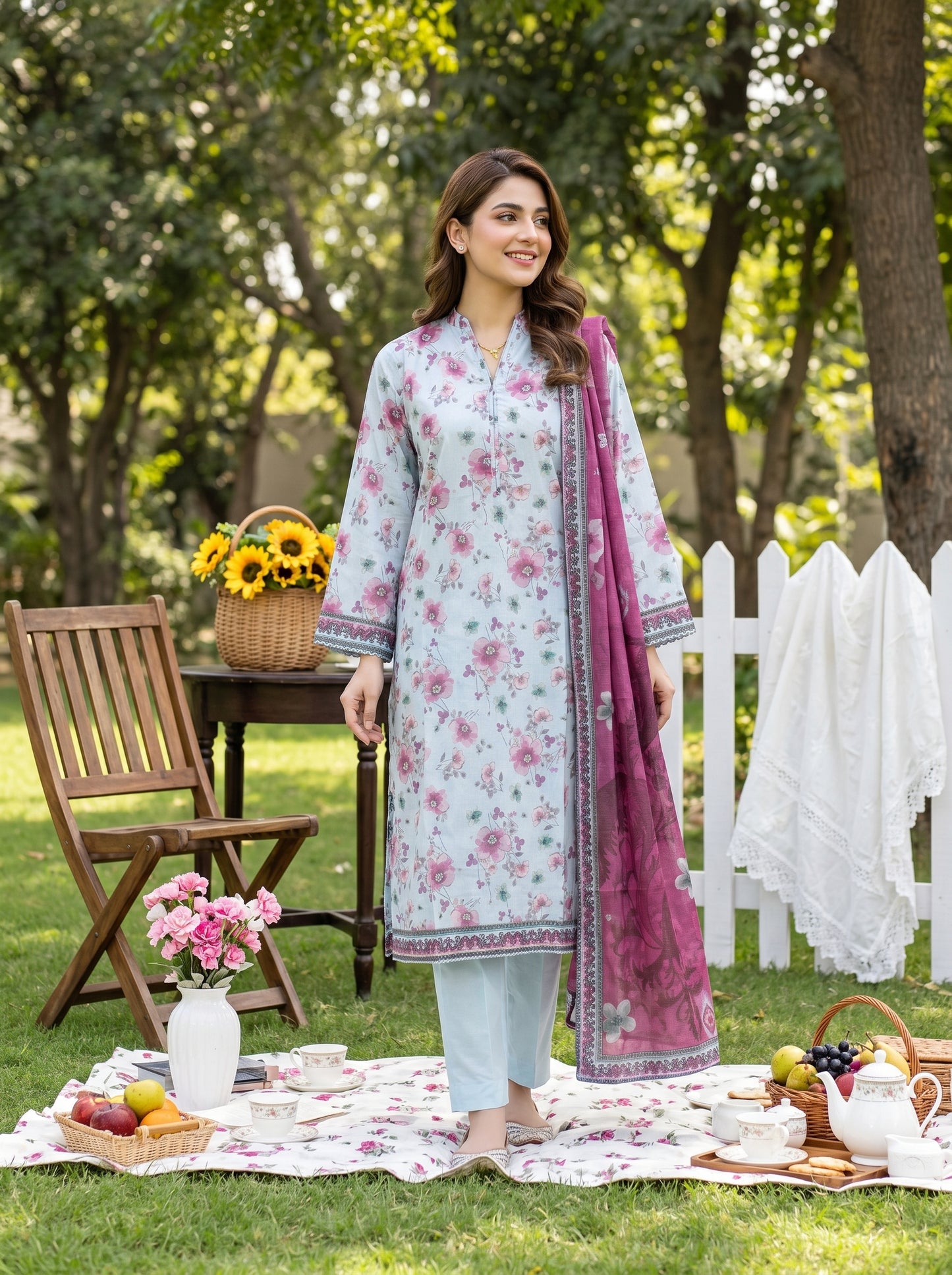 Mirage Stitched Digital Printed Lawn [D-4175]