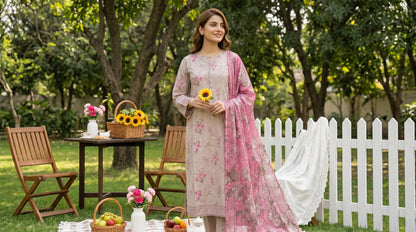 Mirage Stitched Digital Printed Lawn [D-4171]