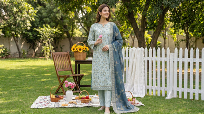 Mirage Stitched Digital Printed Lawn [D-4168]
