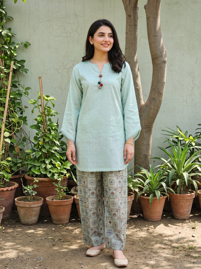 AFSANE 2pcs Stitched Emb Cotton [D-4488]