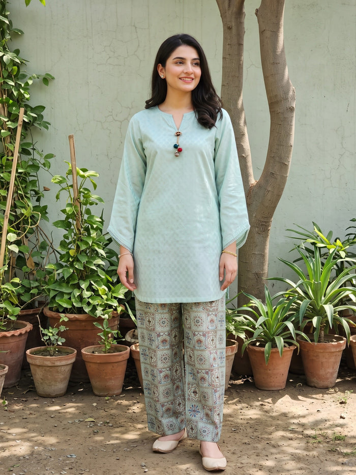 AFSANE 2pcs Stitched Emb Cotton [D-4488]