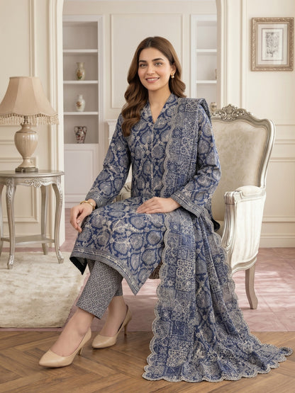 MARIUM 3pcs Un-Stitched Emb Printed Lawn [D-4141]