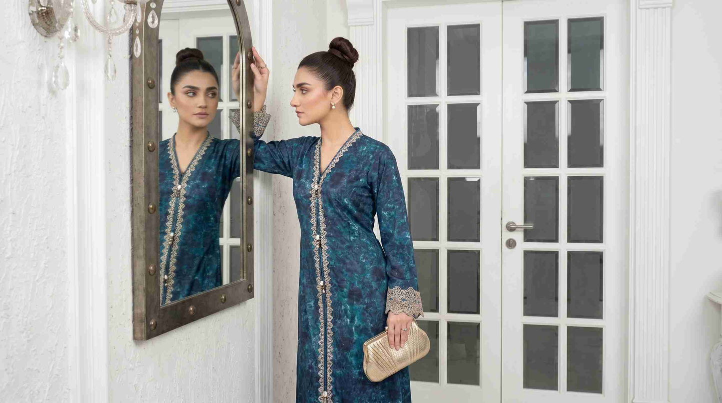 JAHAAN 2pcs Stitched Emb Printed Lawn [D-3888]