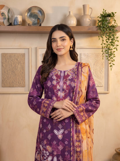 DESIR 3pcs Un-Stitched Emb Printed Staple [D-5896]