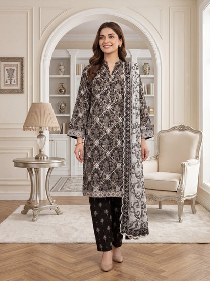 MARIUM 3pcs Un-Stitched Emb Printed Lawn [D-4138]