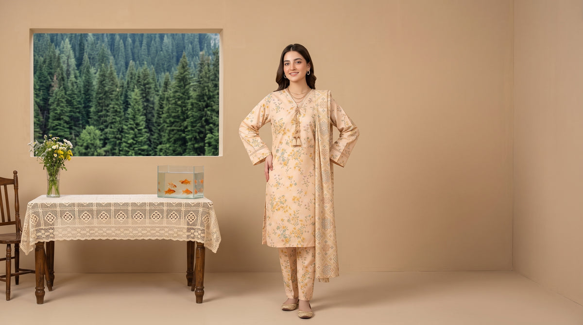 HAYAL V2 Stitched Emb Printed Lawn [D-4523]