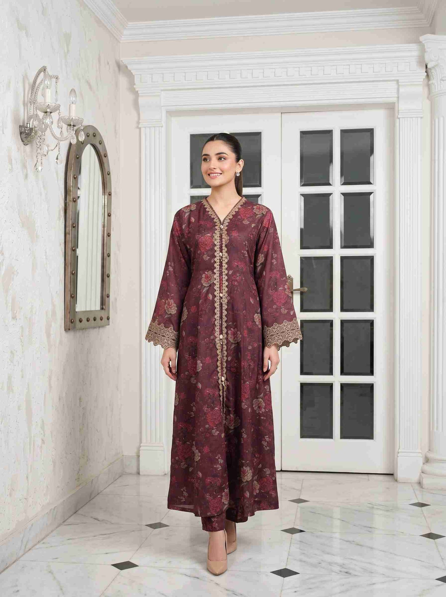 JAHAAN 2pcs Stitched Emb Printed Lawn [D-3890]