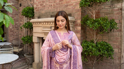 AYEZAH 3pcs Un-Stitched Print Viscose [D-09]