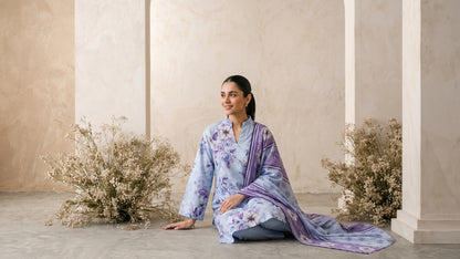 ZEBA 3pcs Un-Stitched Printed Staple