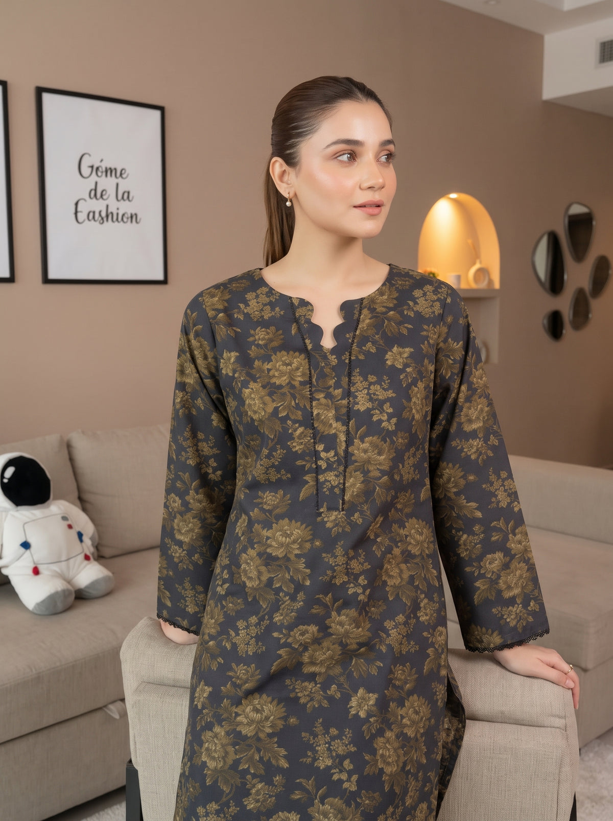 OLVERA 2pcs Stitched Printed Staple [D-6065]