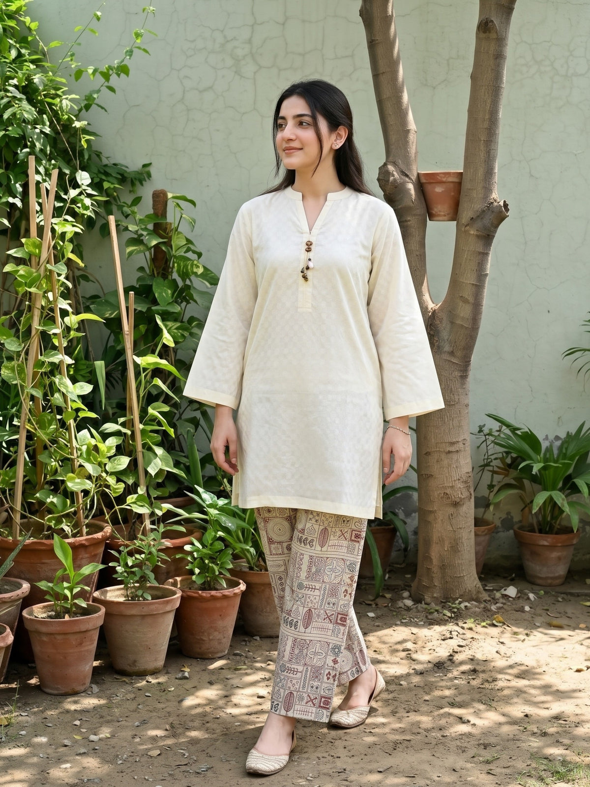 AFSANE 2pcs Stitched Emb Cotton [D-4482]