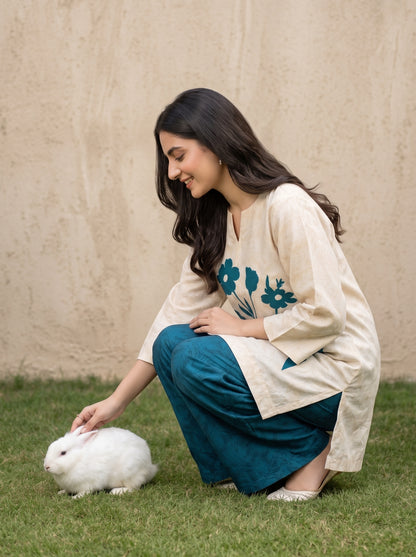 Emaan 2pcs Stitched Printed Crepe [D-4099]
