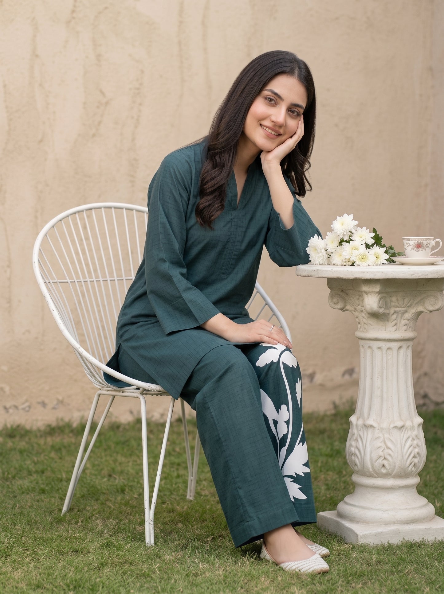 Emaan 2pcs Stitched Printed Crepe [D-4383]