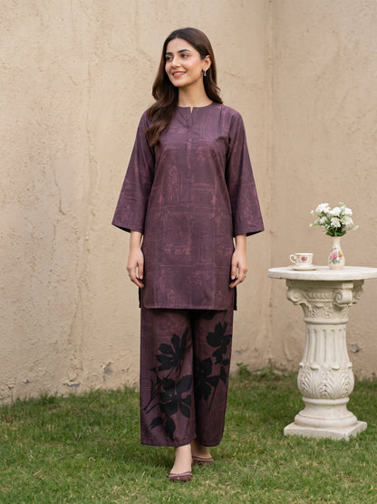 Emaan 2pcs Stitched Printed Crepe [D-4385]