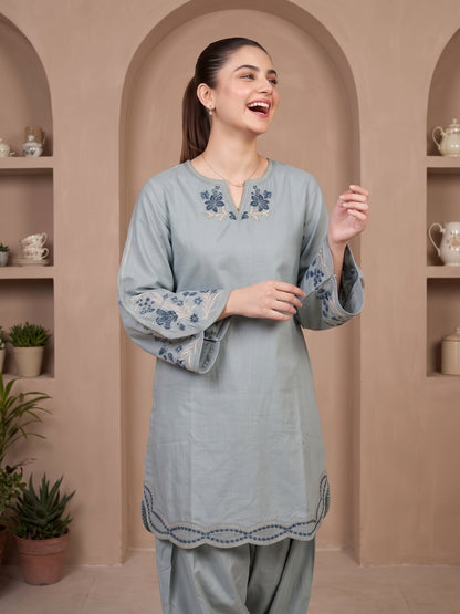 ZAIRE 2pcs Stitched Emb Cotton [D-4976]