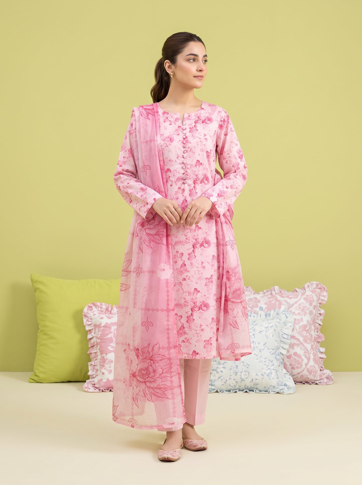 KHOYA 3pcs Un-Stitched Printed Lawn [D-5431]