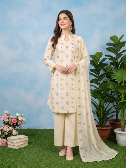 SOFIA 3pcs Un-Stitched Emb Cambric [D-4891]