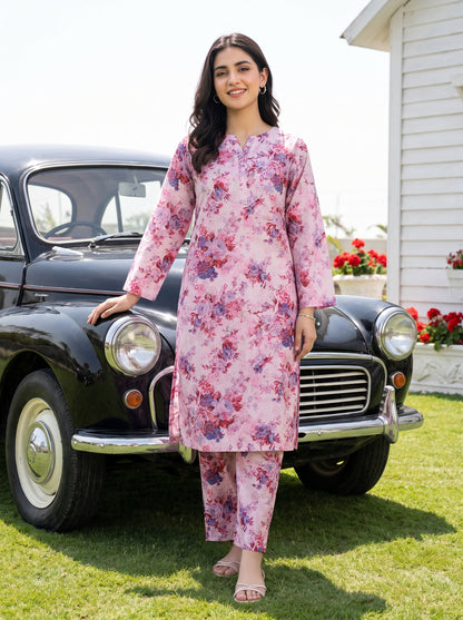 AURYN V-2 2pcs Stitched Printed Lawn [D-3209]