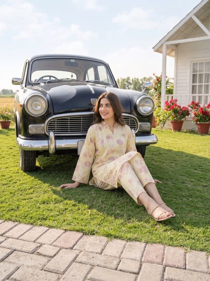 AURYN V-2 2pcs Stitched Printed Lawn [D-3210]