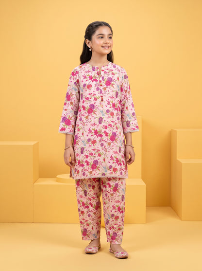 LITTLE TWIRLS 2pcs Stitched Printed Cotton [D-5597]
